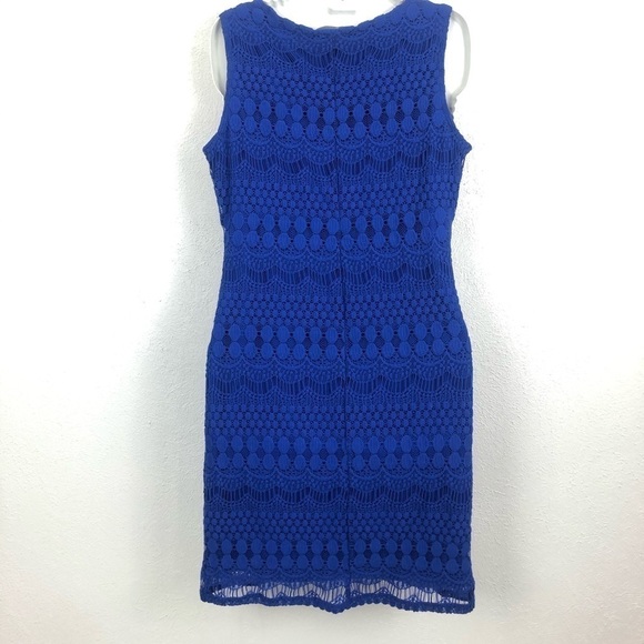 Tiana B Royal Blue Laced Fully Lined Dress Size S - Picture 4 of 8